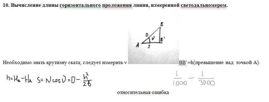 Длина горизонтального положения